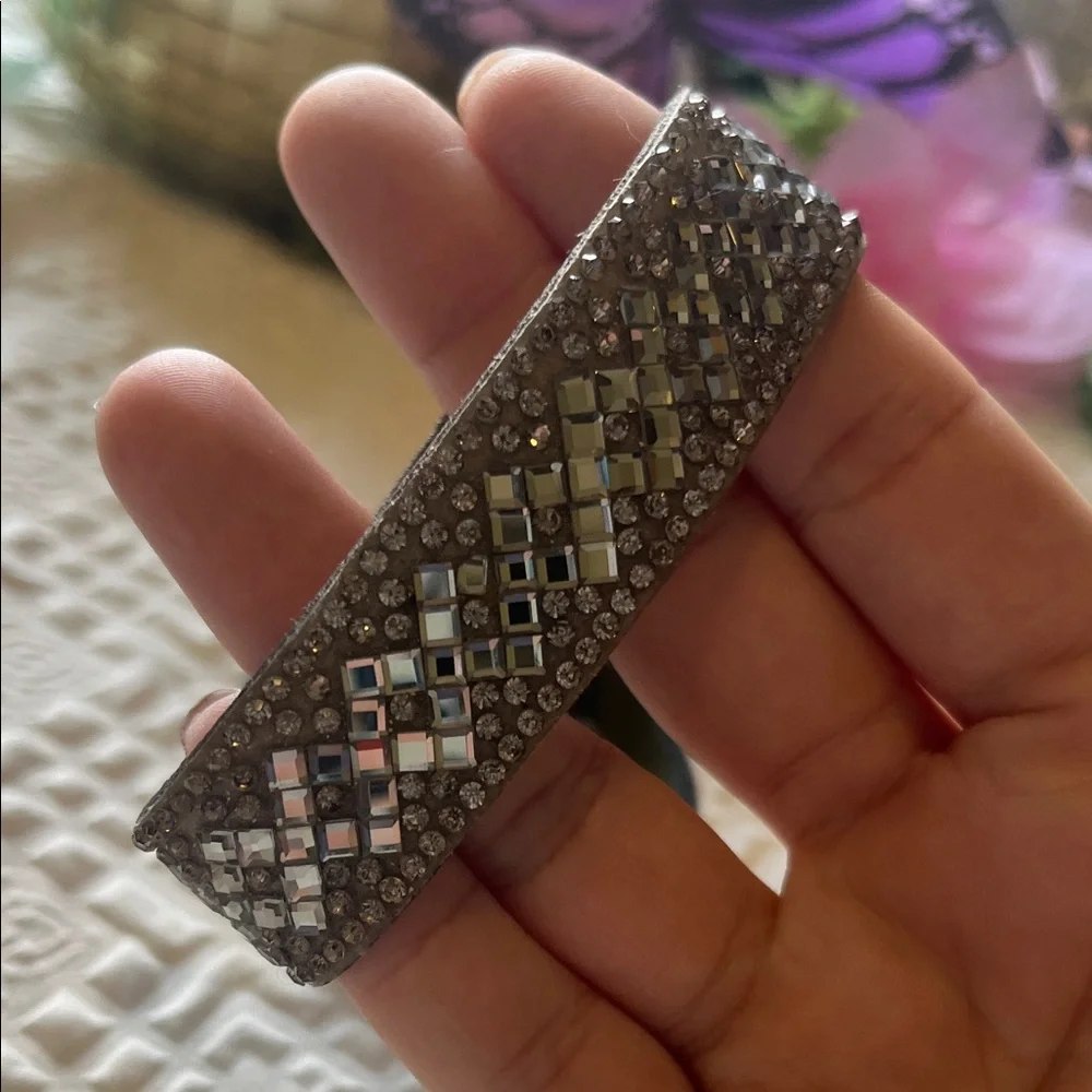 Rhinestone Leather Strap Bracelets